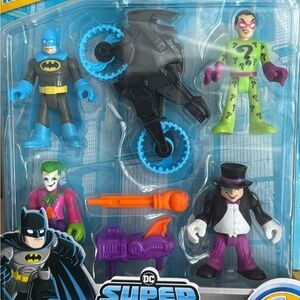 DC Action Figure Set - Blue, Black, Green, Purple